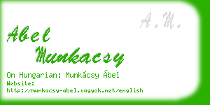 abel munkacsy business card