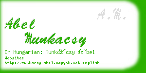 abel munkacsy business card